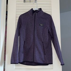 Purple LL BEAN zip up jacket